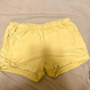 Light yellow shorts, pastel, faux jean, xl kids, 14-16